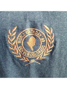 Vintage T-shirt Men's 1990s Large Denver Colorado 1993 Embroidered Green Crest